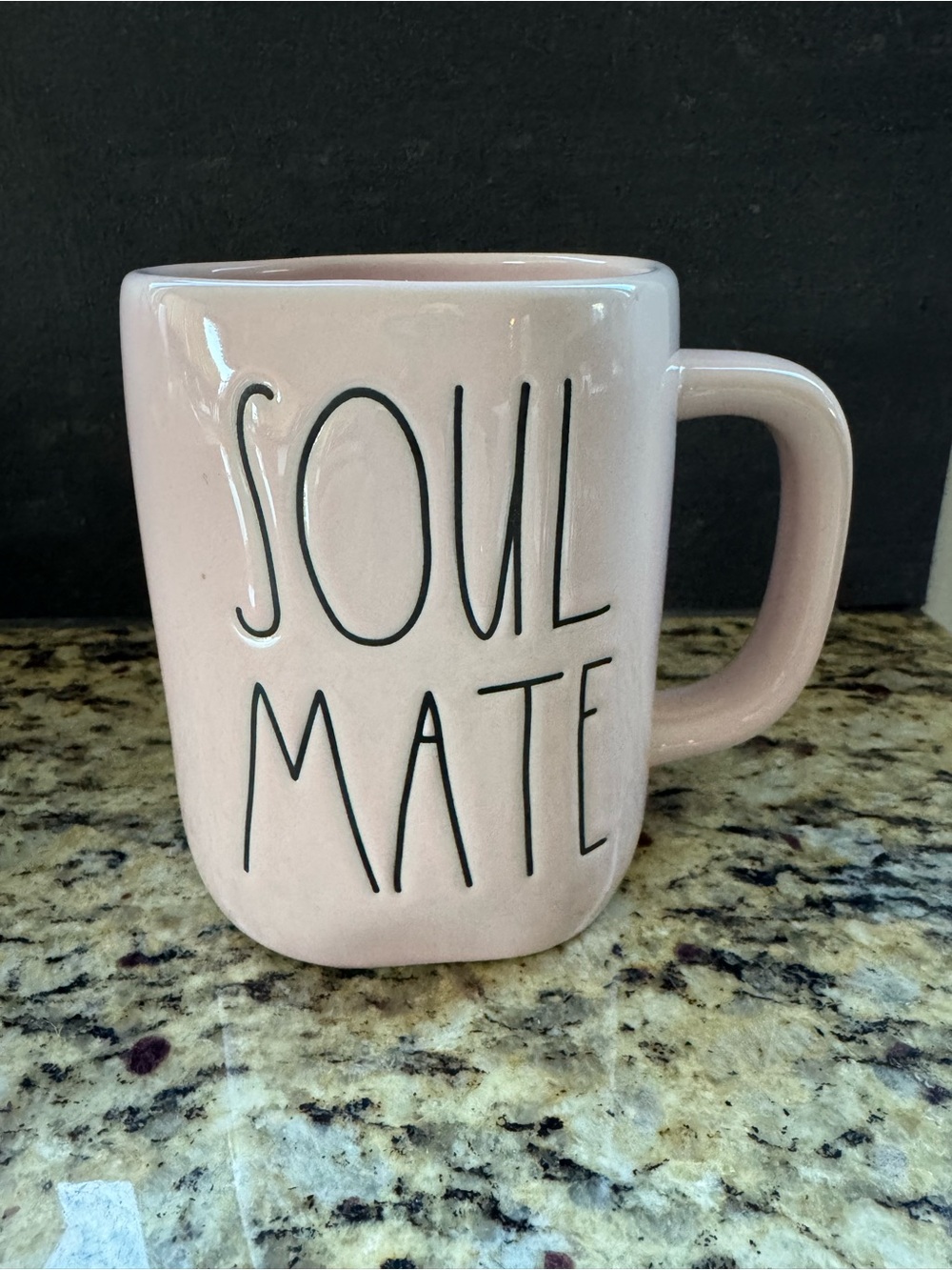 Rae Dunn Pink 'Soul Mate' Ceramic Mug